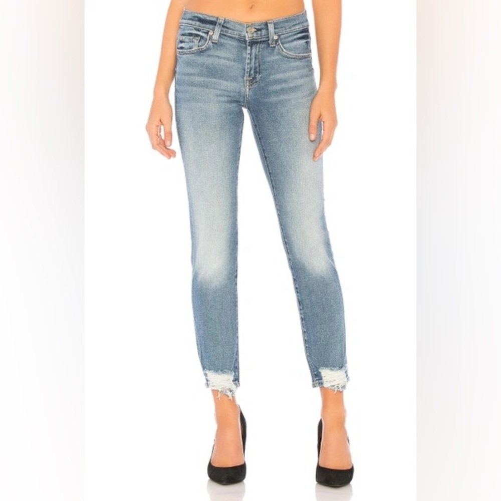 7 FOR ALL MANKIND (26) Roxanne Ankle Jeans Luxe Vintage Muse Faded Stretch - 26